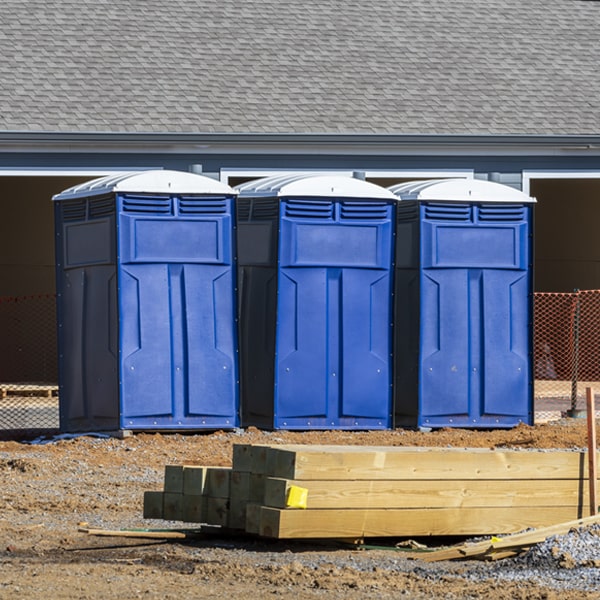how often are the portable toilets cleaned and serviced during a rental period in Redfield SD